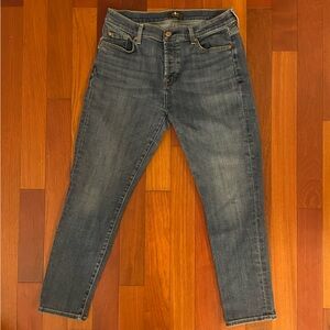 7 For All Mankind Josefina Jeans Size 30 Waist Medium Wash Button Fly